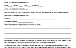 2022 NOMINATION FORM