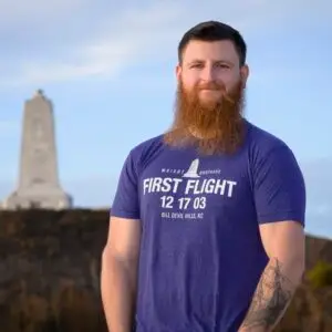 First Flight 12 17 03 Kill Devil Hills T-shirt (Blue)