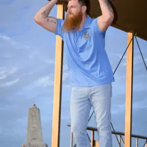 First Flight Society Blue Polo